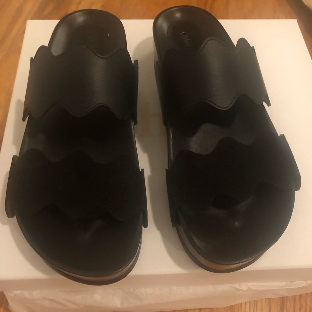 NWT BRAND NEW Chloé Lauren Leather Slide - Picture 4 of 8